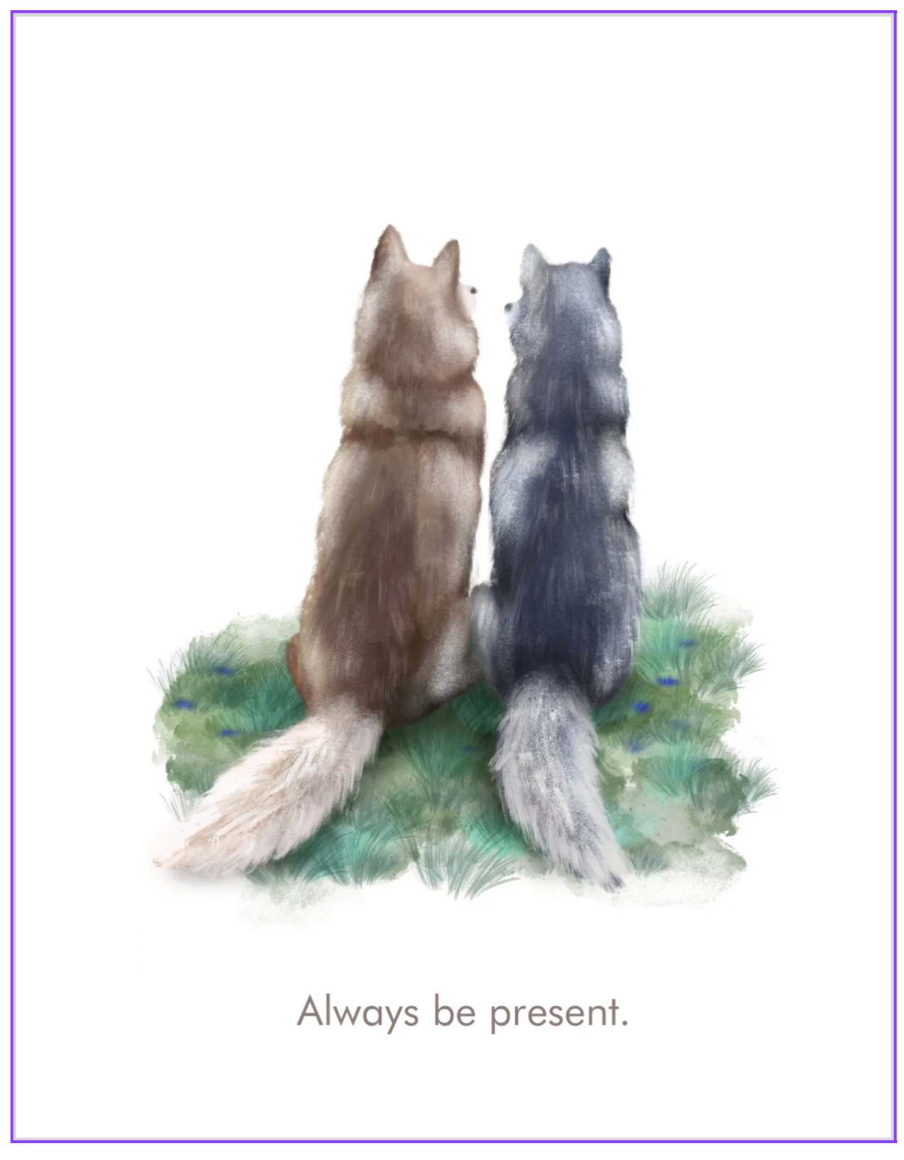 Dog Notecard - Scene #9: Huskies