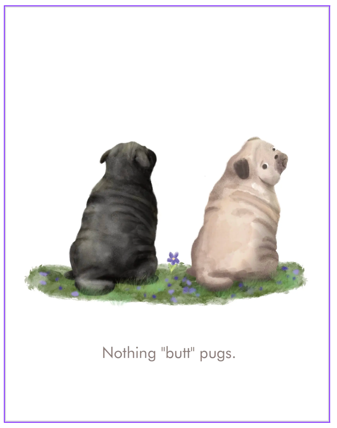 Dog Notecard - Scene #11: Pugs
