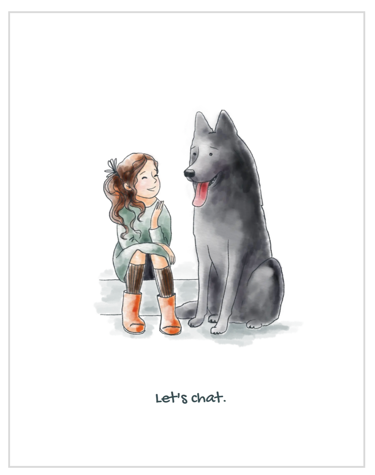 Dog Notecard - Scene #19: Let's Chat.