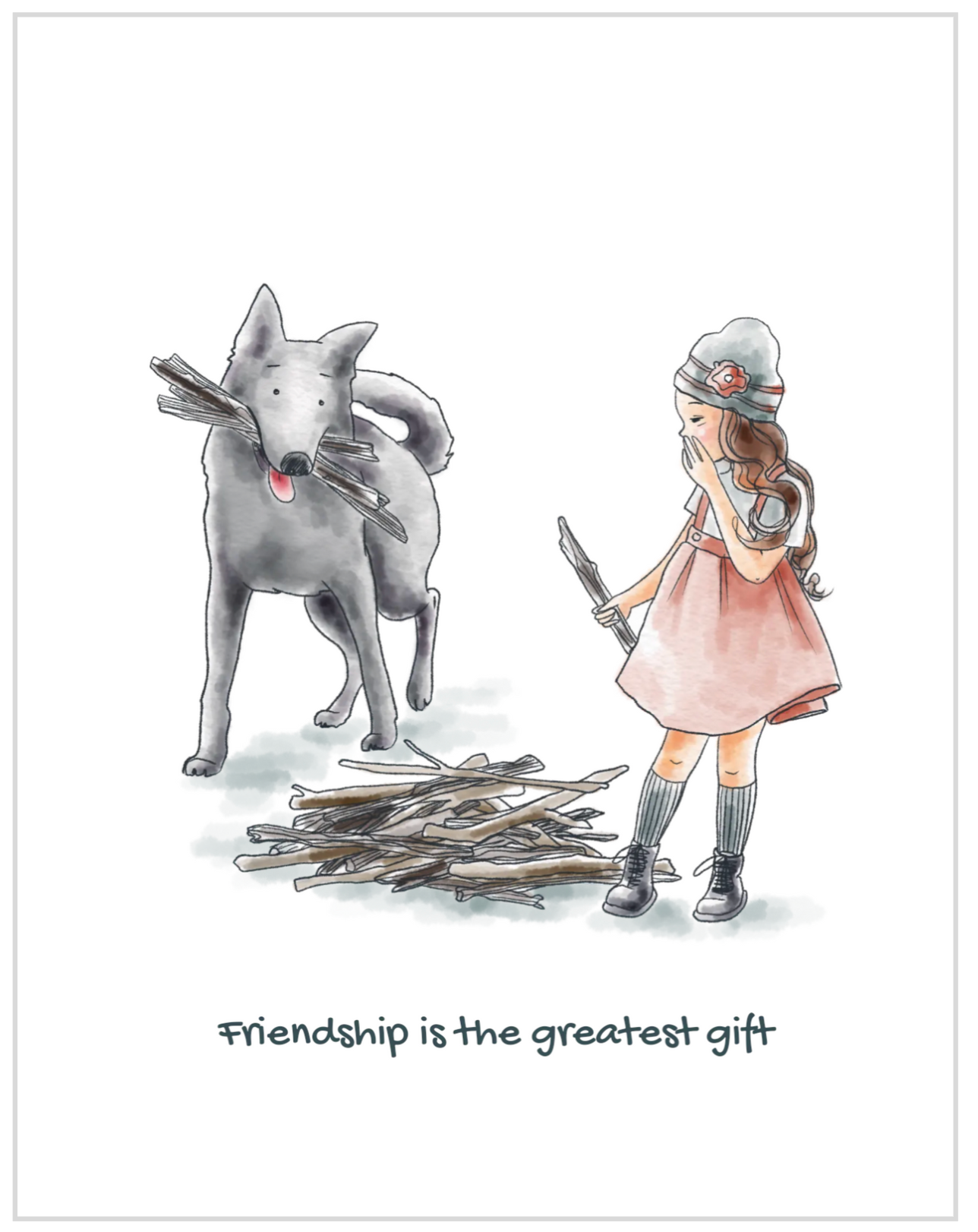 Dog Notecard - Scene #16: Friendship