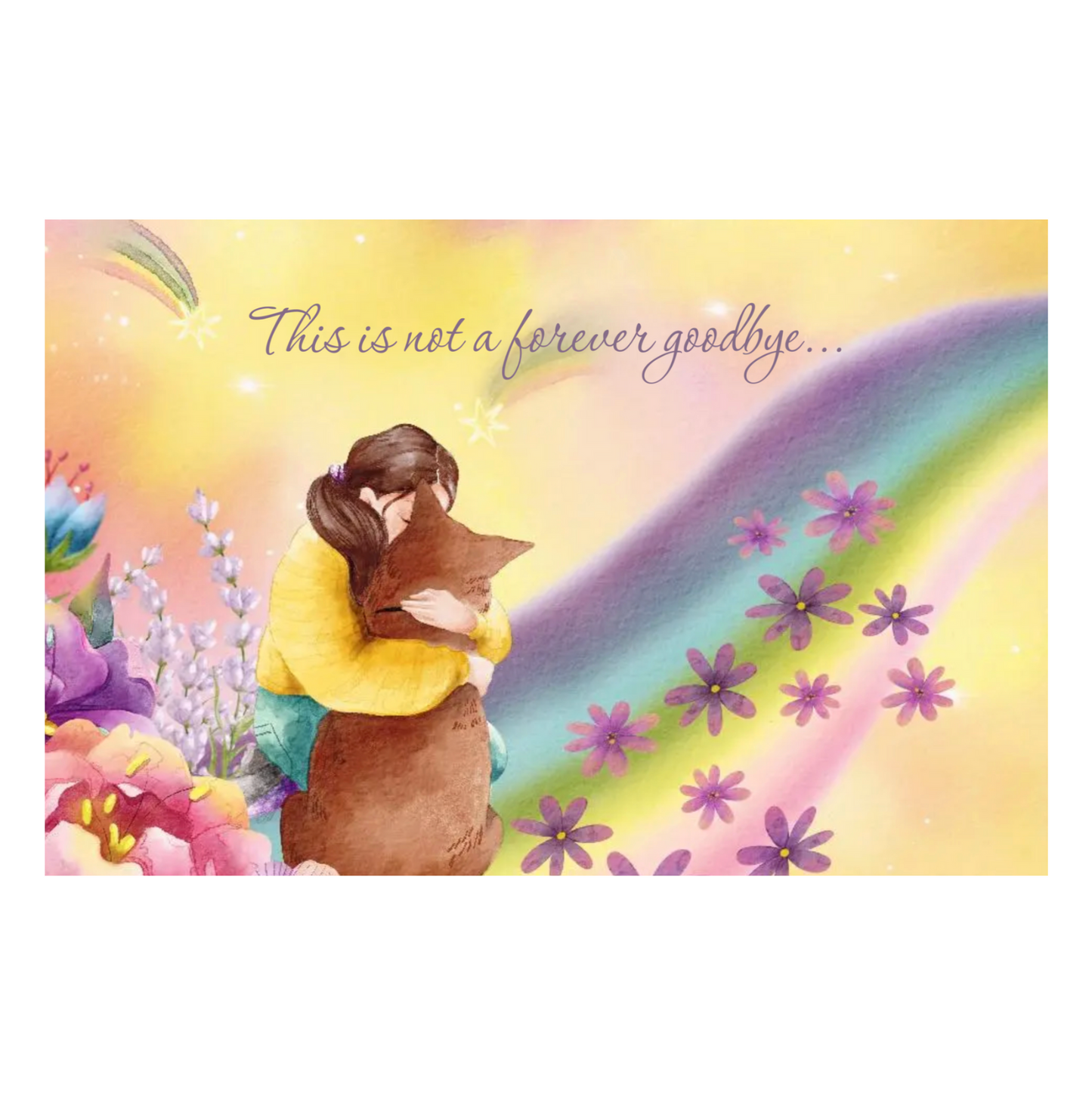 Pet Sympathy Card - Scene #2: Not a Forever Goodbye
