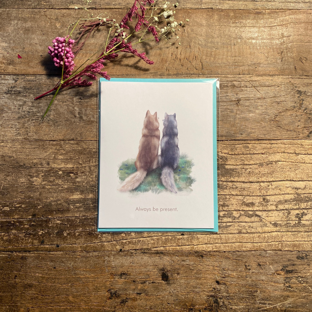 Dog Notecard - Scene #9: Huskies