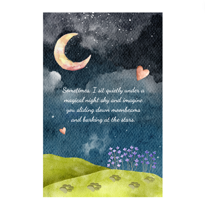 Pet Sympathy Card by Lunalore Books.